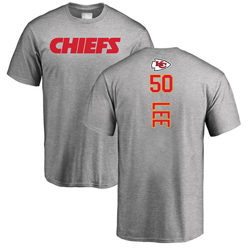 Men Kansas City Chiefs #50 Lee Darron Ash Backer NFL T Shirt